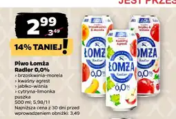 Netto Piwo bezalkoholowe Łomża Radler brzoskwinia-morela oferta
