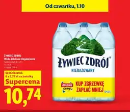 Lidl Woda źródlana niegazowana Żywiec Zdrój 6-pak oferta