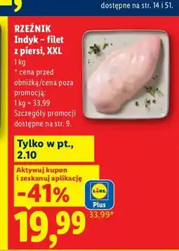 Lidl Indyk filet z piersi XXL Rzeźnik oferta