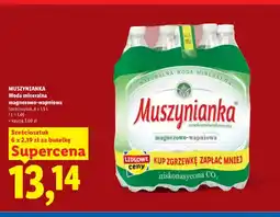 Lidl Woda mineralna gazowana magnezowo-wapniowa Muszynianka 6-pak oferta