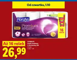 Lidl Papier toaletowy 4-warstwowy XXL 16-pak Floralys oferta