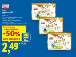 Lidl Masło ekstra Pilos 83% oferta