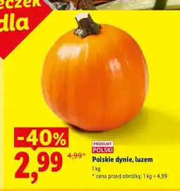 Lidl Polskie dynie luzem oferta