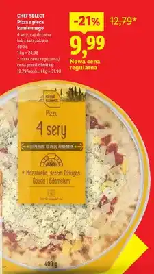 Lidl Pizza z pieca kamiennego 4 sery Chef Select oferta