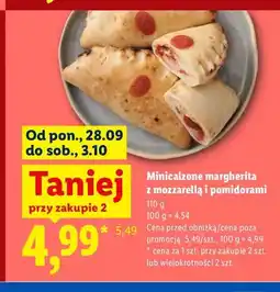 Lidl Minicalzone margherita z mozzarellą i pomidorami oferta