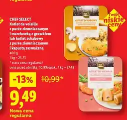 Lidl Kotlet schabowy z purée ziemniaczanym i kapustą zasmażaną Chef Select oferta