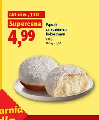 Lidl Pączek z nadzieniem kokosowym oferta