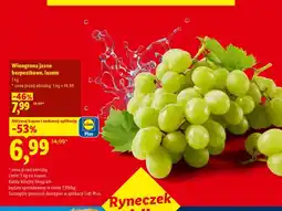Lidl Winogrona jasne bezpestkowe luzem oferta