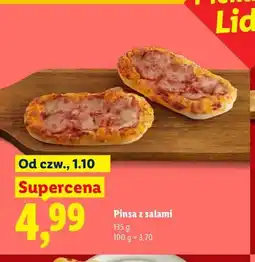 Lidl Pinsa z salami oferta