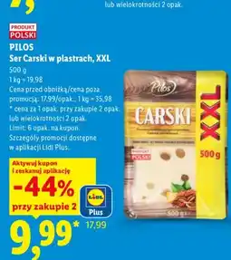 Lidl Ser carski w plastrach XXL Pilos oferta