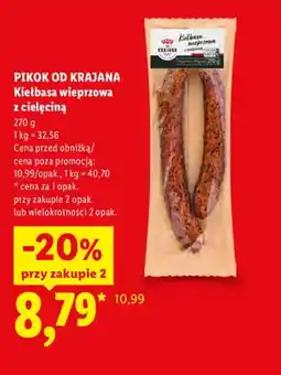 Lidl Kiełbasa wieprzowa z cielęciną Pikok Od Krajana oferta