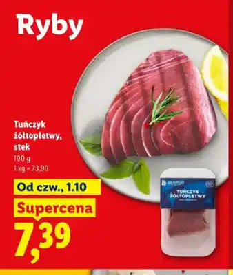 Lidl Tuńczyk żółtopłetwy stek Seamor oferta