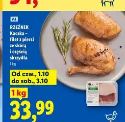 Lidl Kaczka filet z piersi ze skórą i częścią skrzydła Rzeźnik oferta