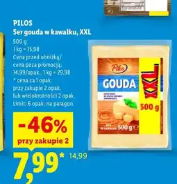 Lidl Ser gouda w kawałku XXL Pilos oferta