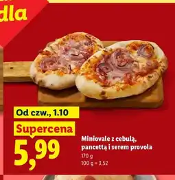 Lidl Miniovale z cebulą, pancettą i serem provola oferta