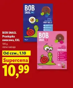 Lidl Przekąska owocowa XXL jabłko-borówka Bob Snail oferta
