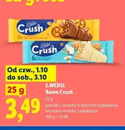 Lidl Baton Crush precelki i orzechy w mlecznej czekoladzie E.Wedel oferta