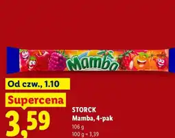 Lidl Guma rozpuszczalna Mamba 4-pak oferta