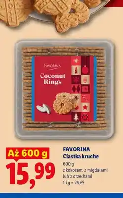 Lidl Ciastka kruche z kokosem Favorina oferta