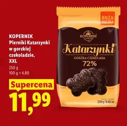 Lidl Pierniki Katarzynki w gorzkiej czekoladzie XXL Kopernik oferta