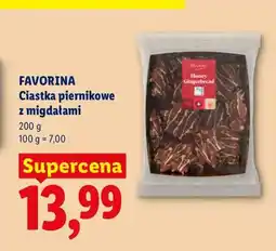 Lidl Ciastka piernikowe z migdałami Favorina oferta