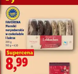 Lidl Pierniki norymberskie w czekoladzie i lukrze Favorina oferta