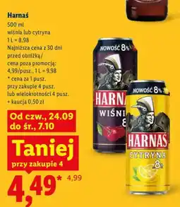 Lidl Piwo Harnaś wiśnia oferta