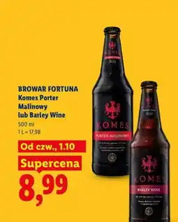Lidl Piwo Komes Porter Malinowy Browar Fortuna oferta