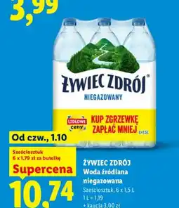 Lidl Woda źródlana niegazowana 6-pak Żywiec Zdrój oferta