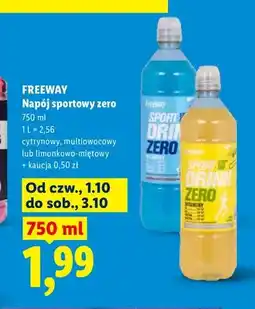 Lidl Napój sportowy zero cytrynowy Freeway oferta