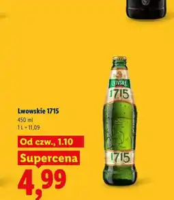 Lidl Piwo Lwowskie 1715 oferta
