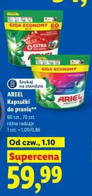 Lidl Kapsułki do prania Ariel 60 szt oferta
