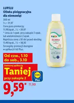 Lidl Oliwka pielęgnacyjna dla niemowląt Lupilu oferta