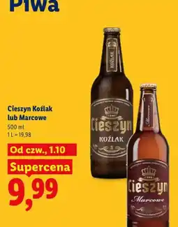 Lidl Piwo Cieszyn Koźlak oferta