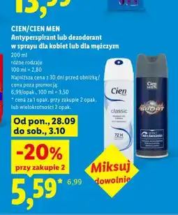 Lidl Antyperspirant w sprayu dla kobiet Classic Cien oferta