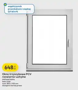 Castorama Okno trzyszybowe PCV rozwierno-uchylne oferta