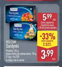 ALDI Sardynki w sosie pomidorowym Helcom oferta