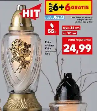 Kaufland Znicz szklany Kalia oferta