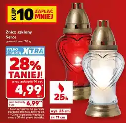 Kaufland Znicz szklany Serce oferta