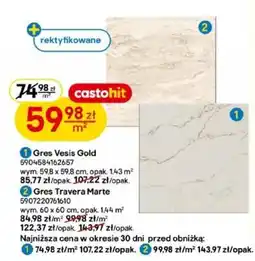 Castorama Gres Vesis Gold oferta