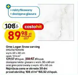 Castorama Gres Logan Snow carving oferta