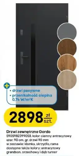 Castorama Drzwi zewnętrzne Gordo oferta