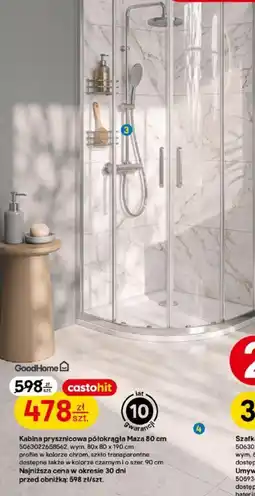 Castorama Kabina prysznicowa półokrągła Maz a 80 cm oferta