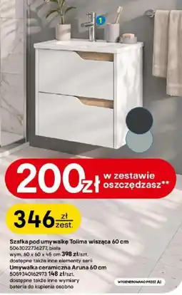 Castorama Szafka pod umywalkę Tolima wisząca 60 cm oferta