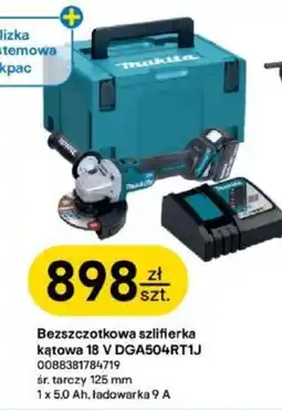 Castorama Bezszczotkowa szlifierka kątowa 18 V DGA504RT1J oferta