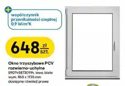 Castorama Okno trzyszybowe PCV oferta
