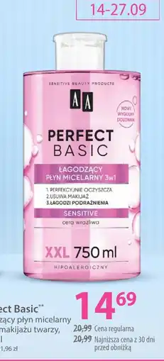 Hebe Perfect Basic Łagodzący płyn micelarny 3w1 oferta