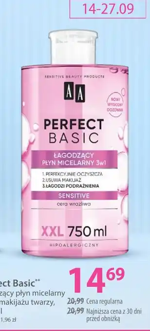 Perfect Basic Łagodzący płyn micelarny 3w1