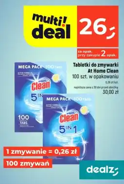 Dealz Tabletki do zmywarki At Home Clean oferta