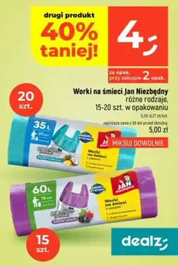 Dealz Worki na śmieci Jan Niezbędny oferta
